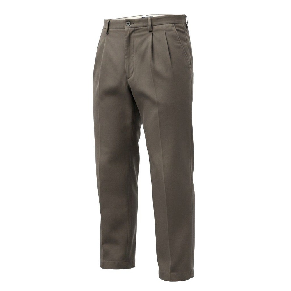 Polo Ralph Lauren Andrew Pant Mens 38x30 Brown Pleated Cotton Chino Trousers